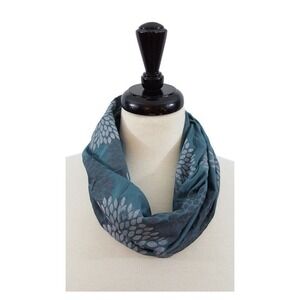 Little Minnow Double Flower Infinity Scarf Soft Lightweight One Size Blue Travel